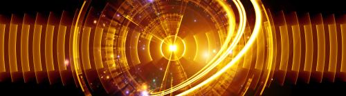 Golden swirls of light